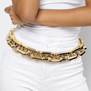 Lucite Large link Women's Belt